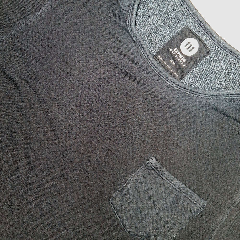 Express One Eleven Men's Long Sleeve Crew Neck Pocket T-Shirt, Size M